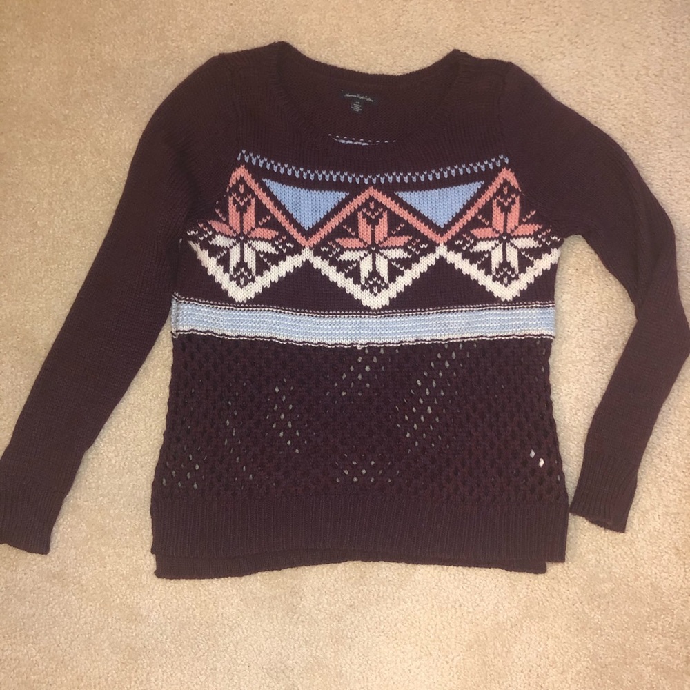 Dark Purple Knit Sweater